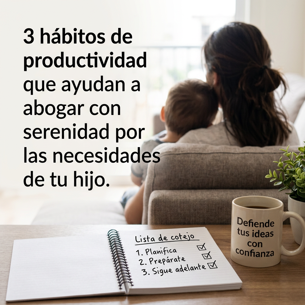 3 hábitos de productividad que te ayudan a abogar con serenidad por las necesidades de tu hijo